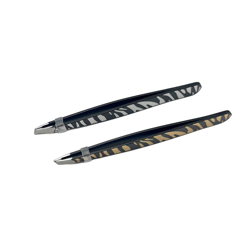 Hot Zebra Designed Eyebrow Clip Tweezer Printed Slanted Tip Hair Puller Shaper Tools Stainless Steel Eyebrow Tweezer