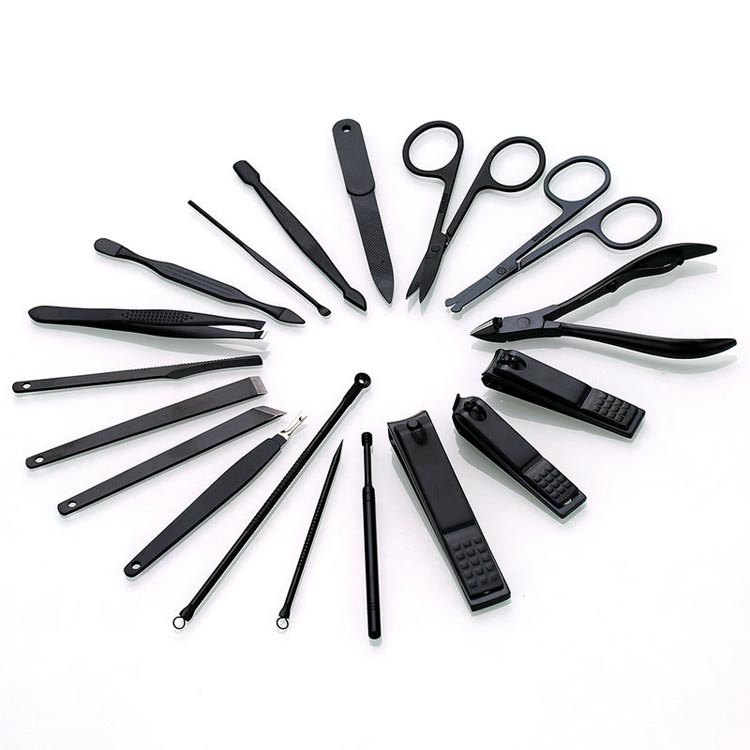 18 PCS Stainless Steel Nail Clipper Cutter Trimmer Manicure Tool Pedicure Kit