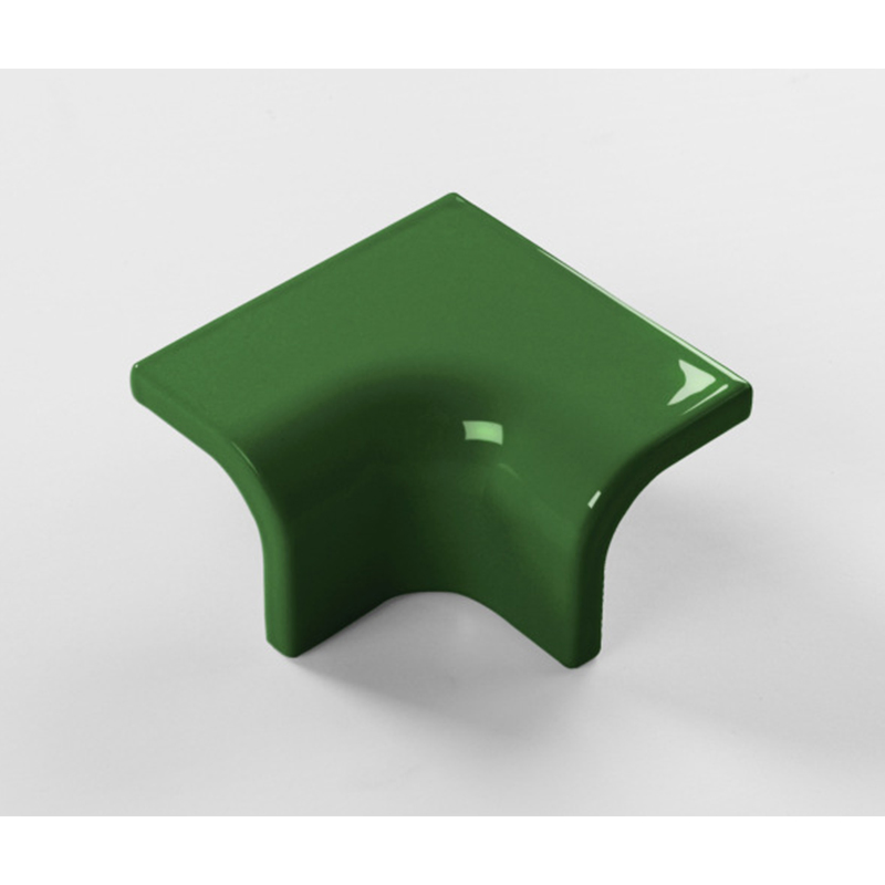 Kitchen Waist-Line Ceramic Tile Trims Dark Green Color