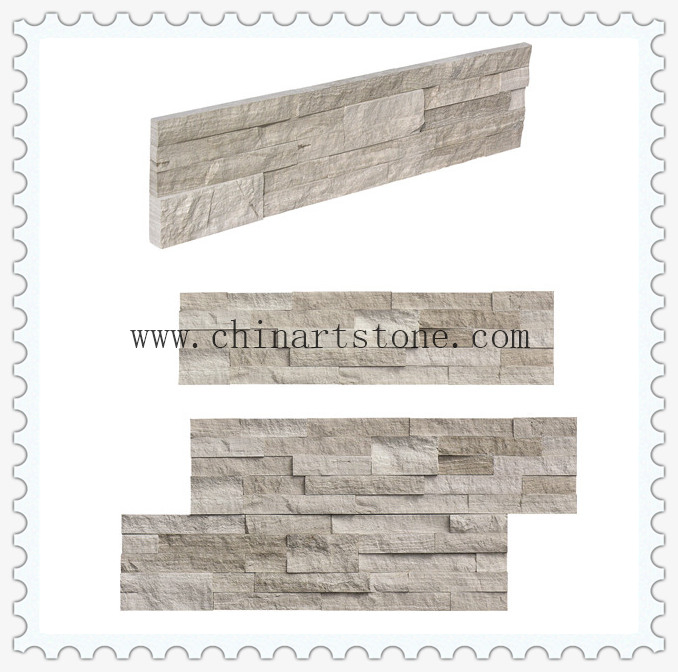 Nature White Wooden Marble Culture Stone Slate for Wall Decoration