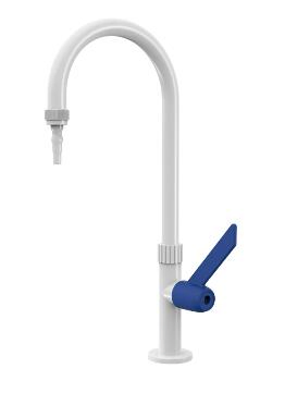 Лабораторный кран с одним рычагом и качающимся изливом