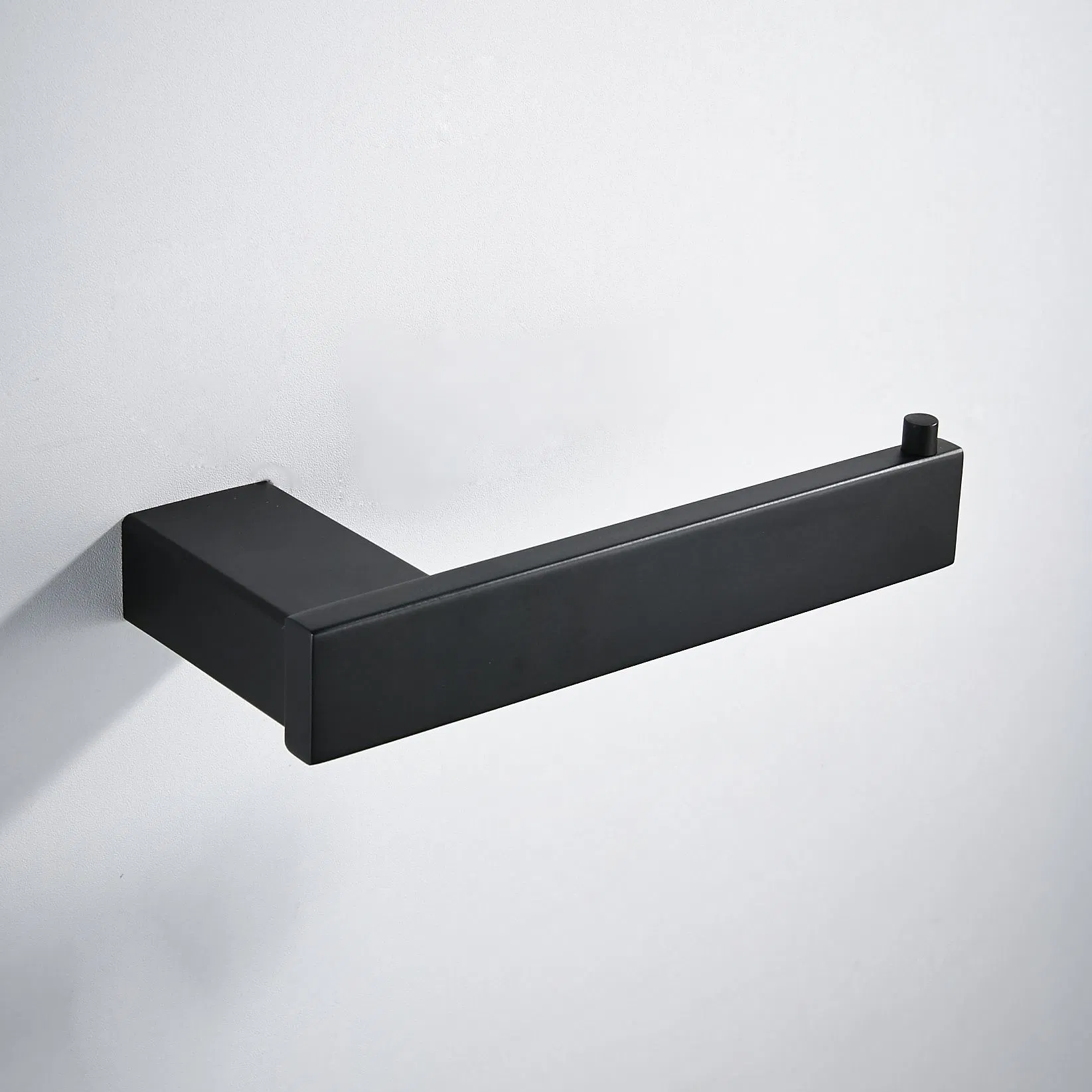 4 Pieces Square Matte Black Wall Mounted Bathroom Accessories Set