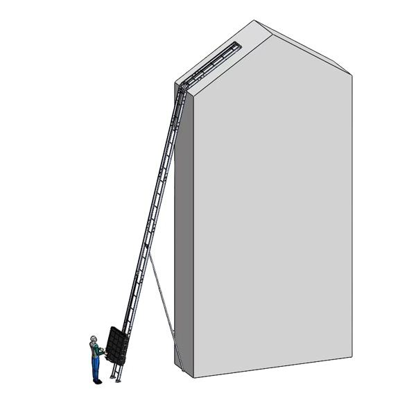 Custom Alum Electric 60FT Ladder Hoist Lift Solar Panel Lifter Ladder for Construction