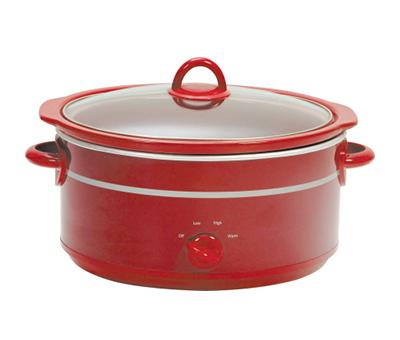Hot Sale 2.5liter Round Ceramic Slow Cooker with Glass Lid
