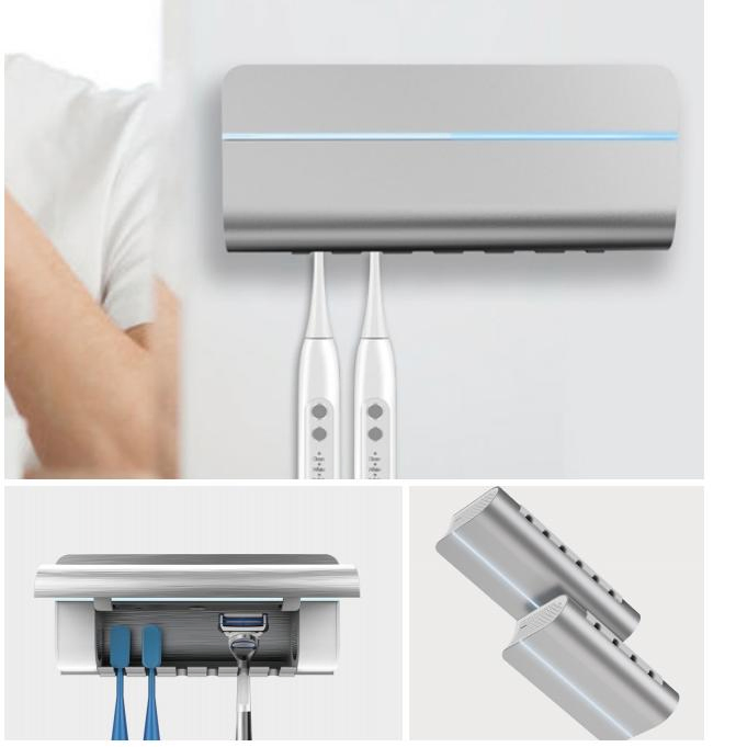 Toothbrush 6PCS UVC with Strong Sterilizatio electronic Smart UV Sterilization Toothbrush Sterilizer Holder