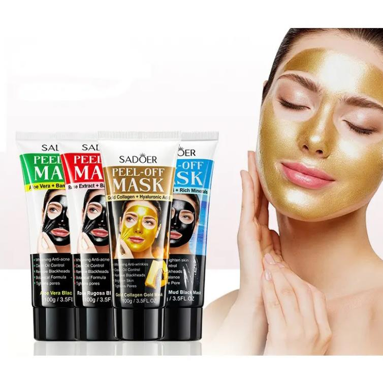 Online Wholesale and Retail Natural Organic Aloe Vera Rose Gold Facial Care Face and Nose Cleansing Peel off Black Mask for Blackhead Remover