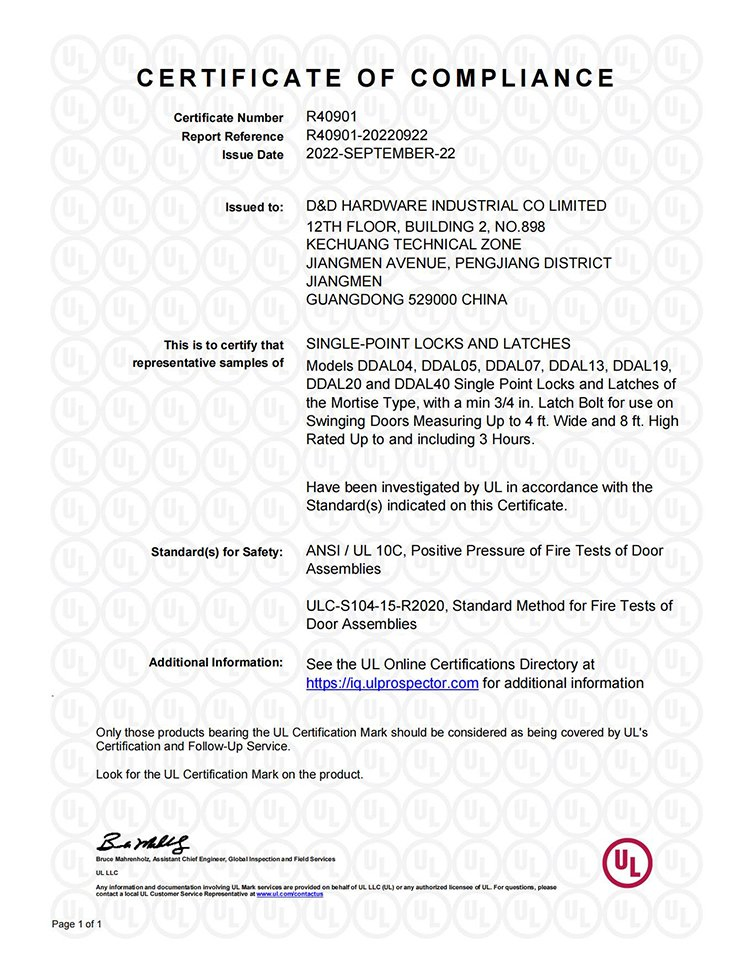 Custom Furniture Hardware Storeroom Lock Deadbolt Room Lock with UL ANSI Certified