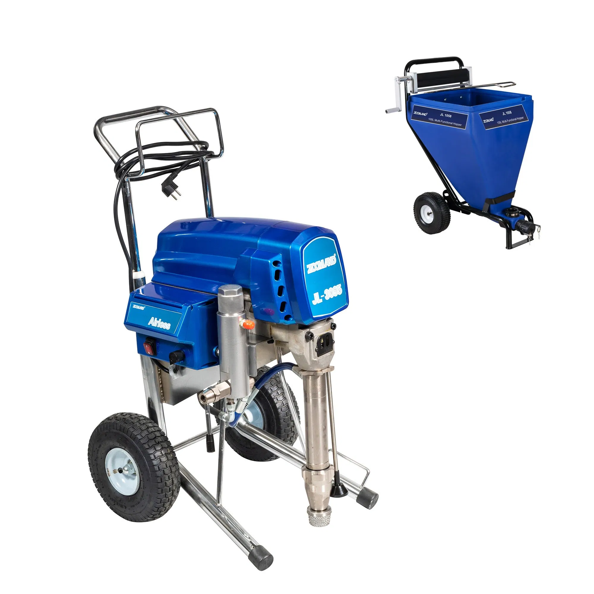Big Flow Powerful Airless Sprayers with 105L Hopper for Contractor Painting