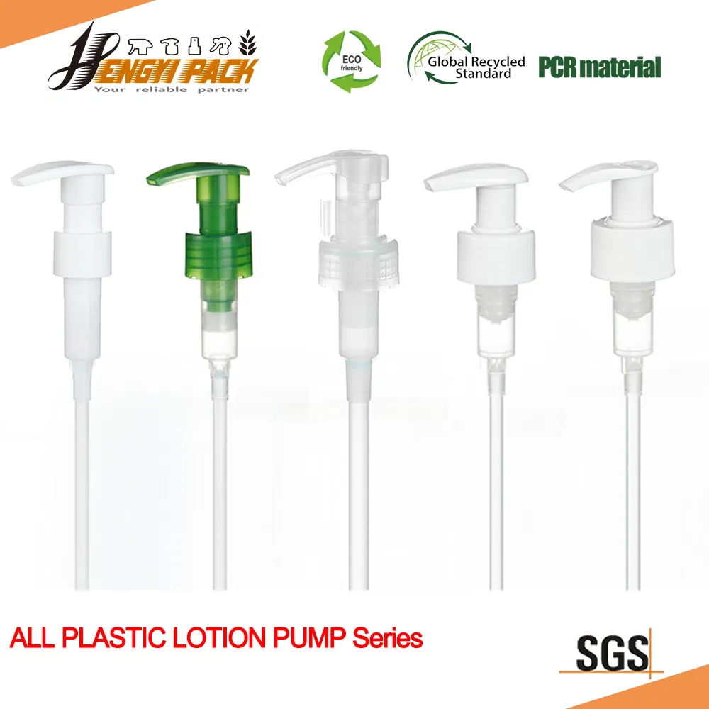 Yuyao Factory Lotion Pump 28/410 24/410 Liquid Soap Dispenser Pump for Plastic Bottle 28/415 Clear Metalized Sanitizer Face Wash Cosmetic Pump Luxury