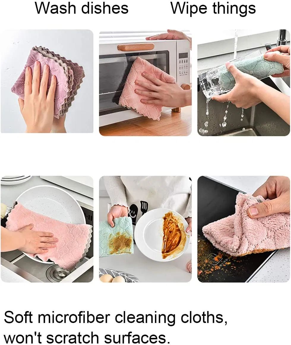 Dual-Color Microfiber Towel for Effective Cleaning and Absorption