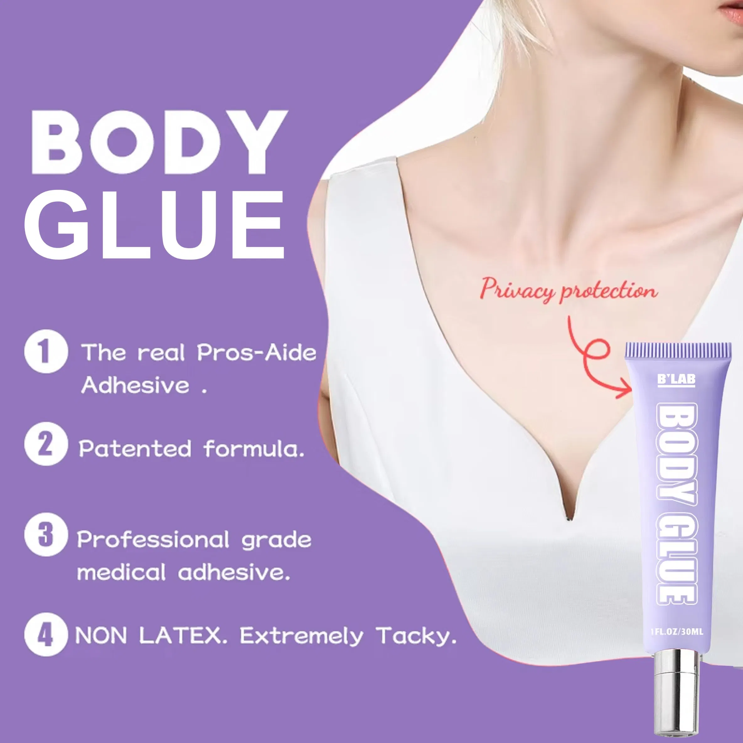 Wholesale Bra Cloth Body Liquid Glue Tape Sticky Skin Adhesive Glue