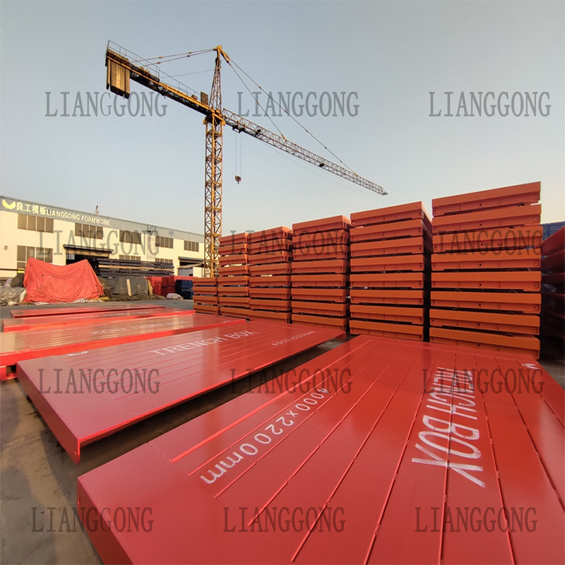 Lianggong Manufacture Pipeline Construction Equipment Steel Trench Shoring System Trench Box