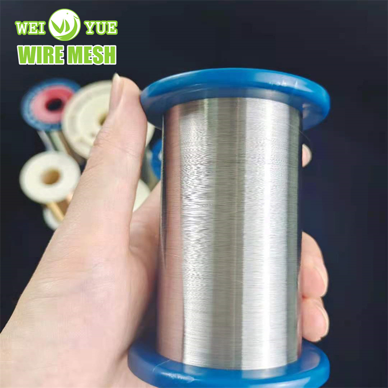 304 316 Flexible Stainless Steel Bright Filament Textile Metal Wire Anti Static Fabric Metal Wire Stainless Steel Yarn Filament Wire Aambre De Acero Inoxidable