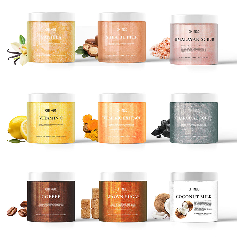 Natural Shea Brown Sugar Body Scrub Exfoliator Collagen Body Scrubs Deep Cleaning