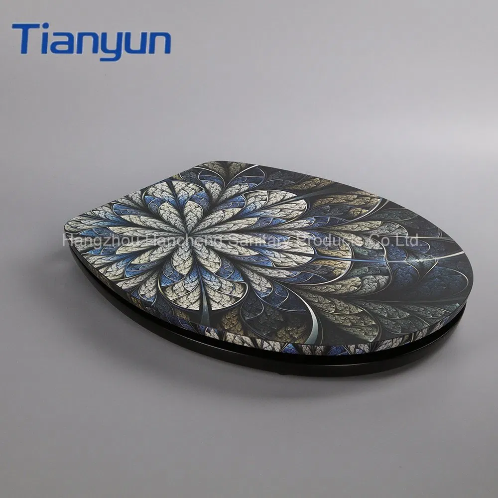 Customized MDF Toilet Seat Soft Closing Wood Solid Construction Toilet Cover