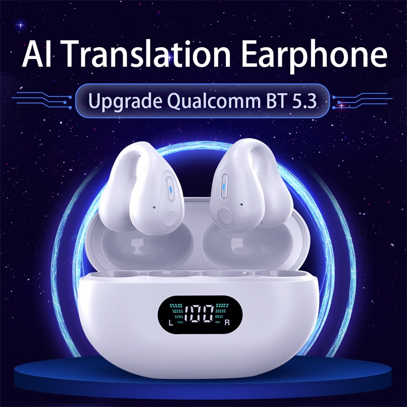 Q7 Language Translator Earbuds Real Time Voice Translation Bluetooth 5.0 LED Display and Noise Cancelling