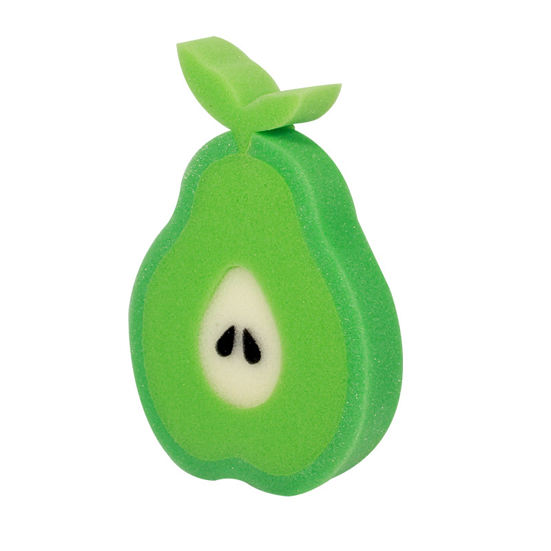 Bath Sponge Fruit Shape Shower Scrubber Ball Strawberry Mango Pear