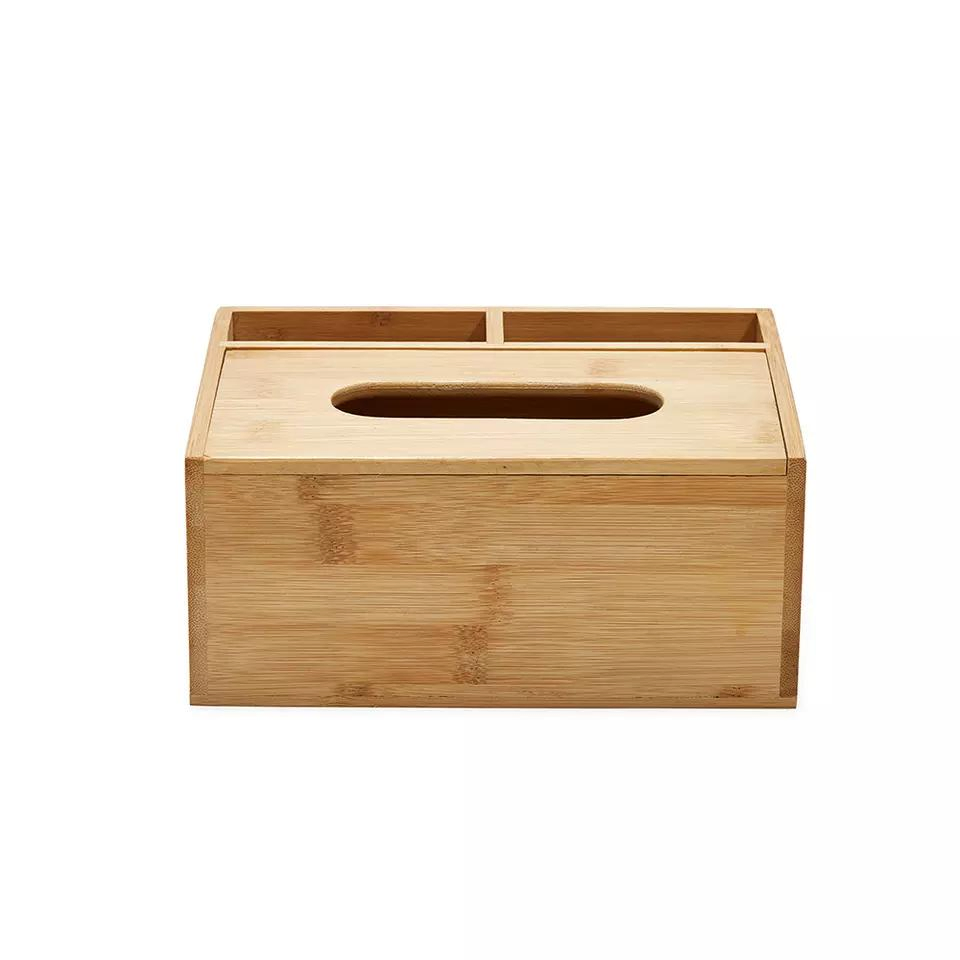Bamboo Wooden Tissue Box for Kitchen Living Room Car Office