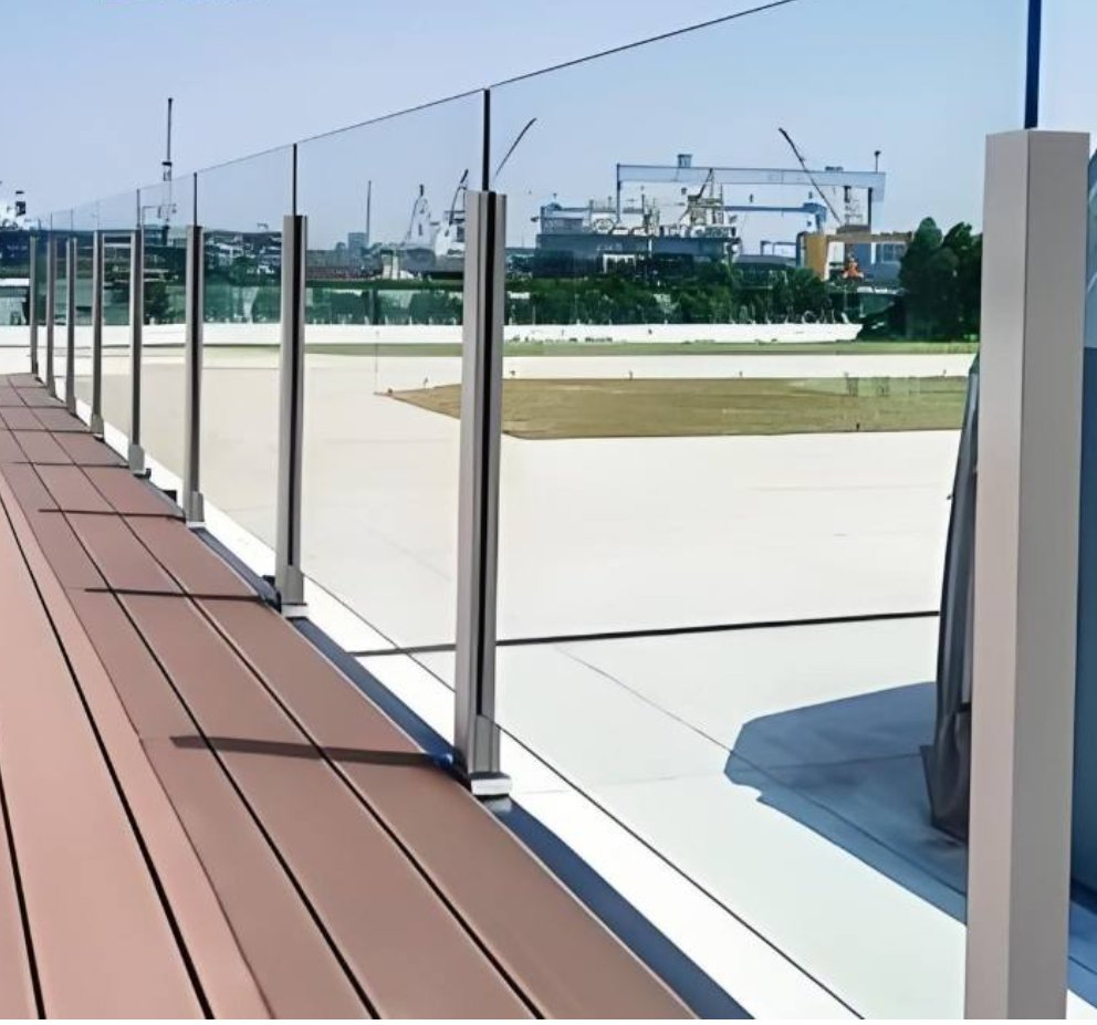 Aluminium Glass Railing Handrails and Balustrades for Balcony and Staircase Villa Decoration