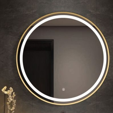 4/5mm Wholesale/Silver/Copprt Free/Wall/Furniture/Smart LED Glass Mirror with Bluetooth Anti-Fogger 3lights for Bath Home Decoration