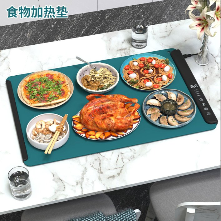 Silicone Warm Dish Mat, Heating Plate for Food, Hot Food Warmer Pad, Table Food Insulation Mat, Multi-Function Heat Retaining Dish Mat