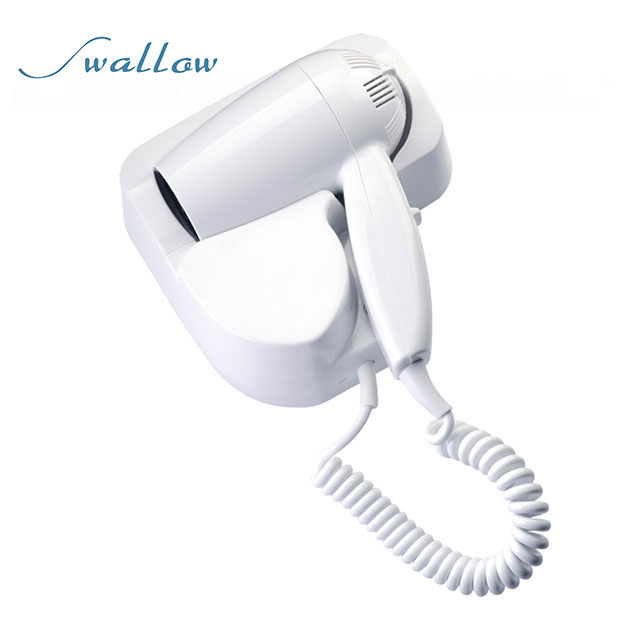Swallow Wall Mounted Hotel Hair Dryer White 2kw, White ABS AV&T Wall Mounted Hair Dryer