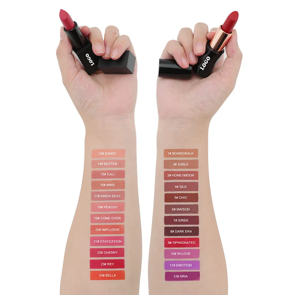 High Pigment Vegan Custom Logo Nude Private Label Waterproof Matte Lipstick