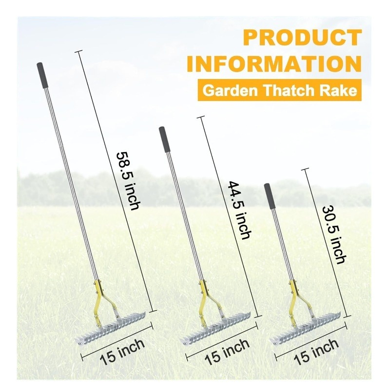 High-Quality Stainless Steel High-Strength Convenient Adjustable Loosening Soil Garden Rake