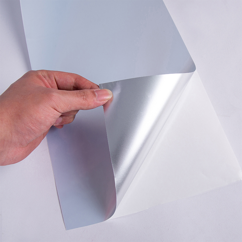 Self Adhesive Jumbo Roll 50 Mic Matte Silver Pet Coated Film Label