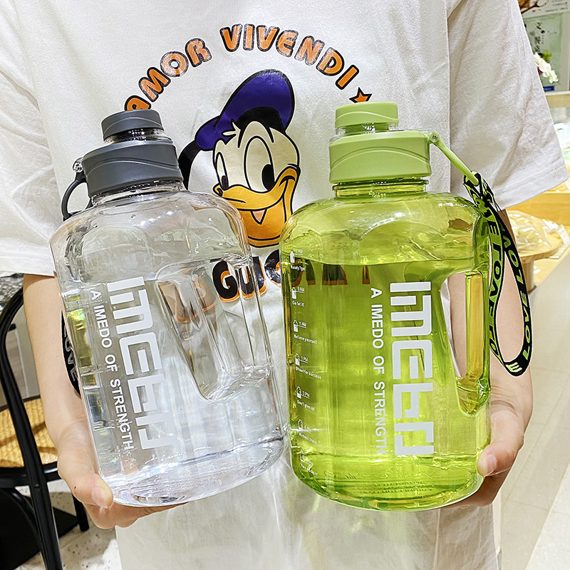 2.2L Large Clear Sport Water Bottle Big Capacity Leakproof Container BPA Free