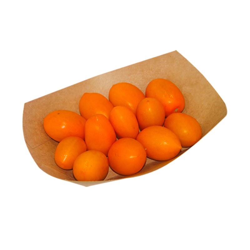 Durable Fast Food Kraft Container: Disposable Paper Snack Serving Tray