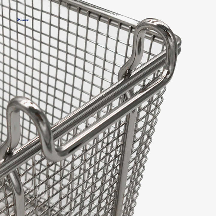 Quality Wholesale Commercial Kitchen Grid French Fries Basket Chips Fryer Basket Metal Food Basket