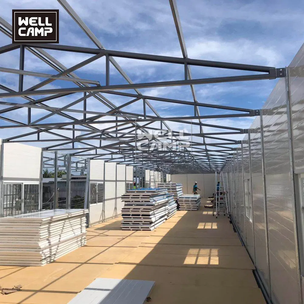 One/Two Floor Prefab Labor Camp Site Temporary Facility K/T House Dormitory Office House Indonesia/Thailand/Malaysia/Philippines/Vietnam/Brunei/Cambodia/Myanmar
