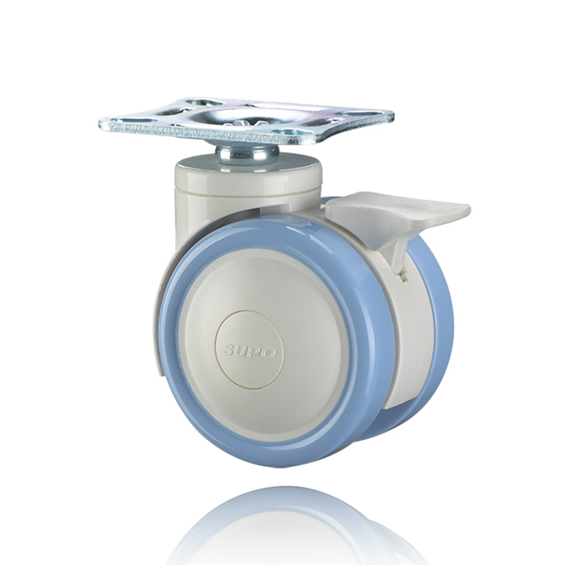 Plate PU Quiet Wear-Resistant Medical Medical Beds & Chairs Caster Wheel