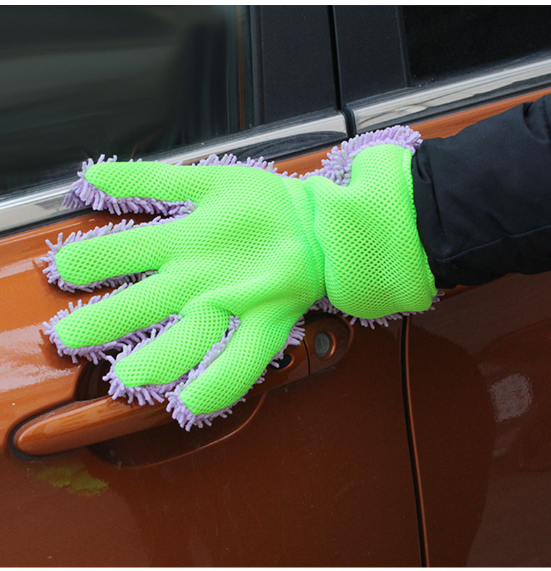 Microfiber Chenille Cleaning Gloves Plush Washmitt Automobile Drying Glove Microfiber Detailing Wash Car Mitt