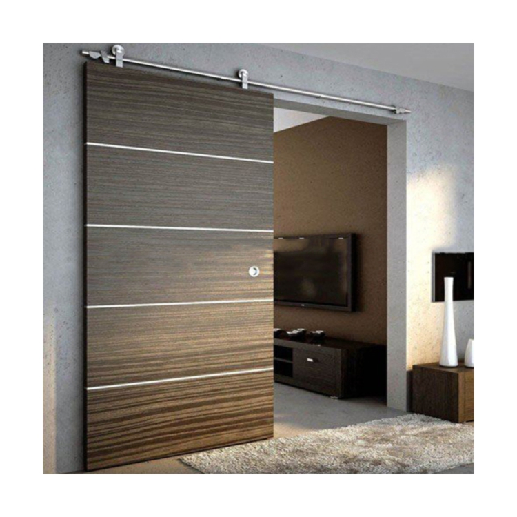 Foshan Factory Wooden Door Sliding Pocket Doors Soundproof Interior Barn Doors
