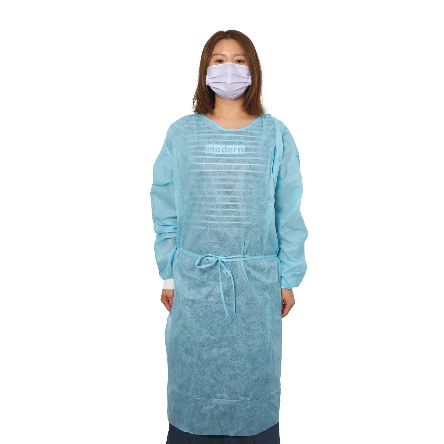Disposable Garments Non Woven Isolation Gown with Knitted / Elastic Cuffs