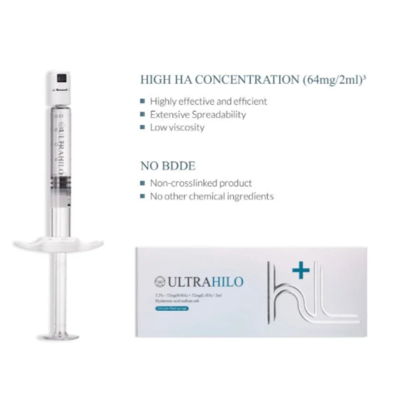 Korean Ultrahilo H+L 64mg 2ml Hyaluronic Acid Injection Skin Enhancement Filler