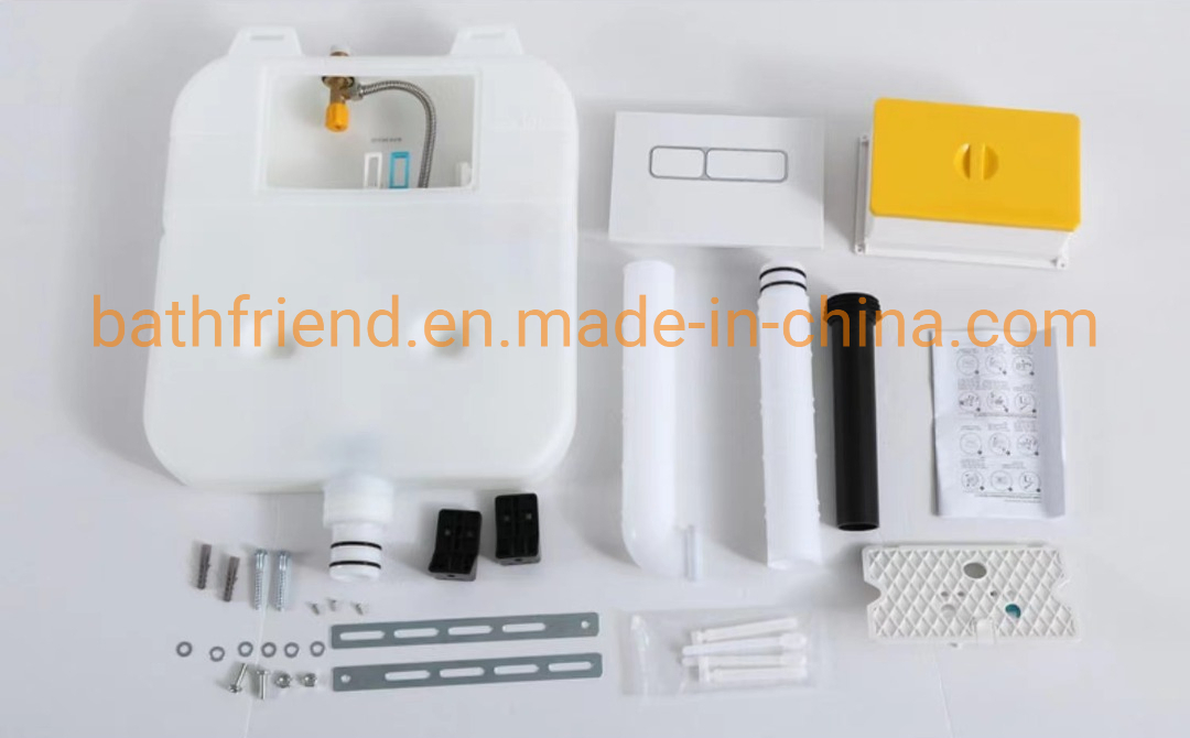 Bathroom Accessories Small Size Wall Mounted Toilet Tank HDPE Plastic Concealed Cistern Without Iron Frame