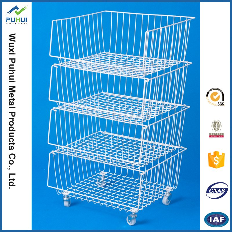 5 Tier Iron Wire Basket Floor Storage Stand (pH12-588)