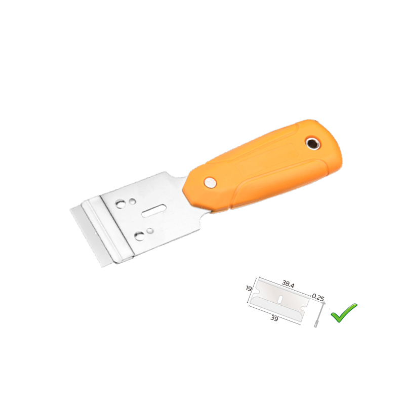 Hautine Plastic Razor Cleaning Scraper with 40X19mm Metal Blades 45X165mm