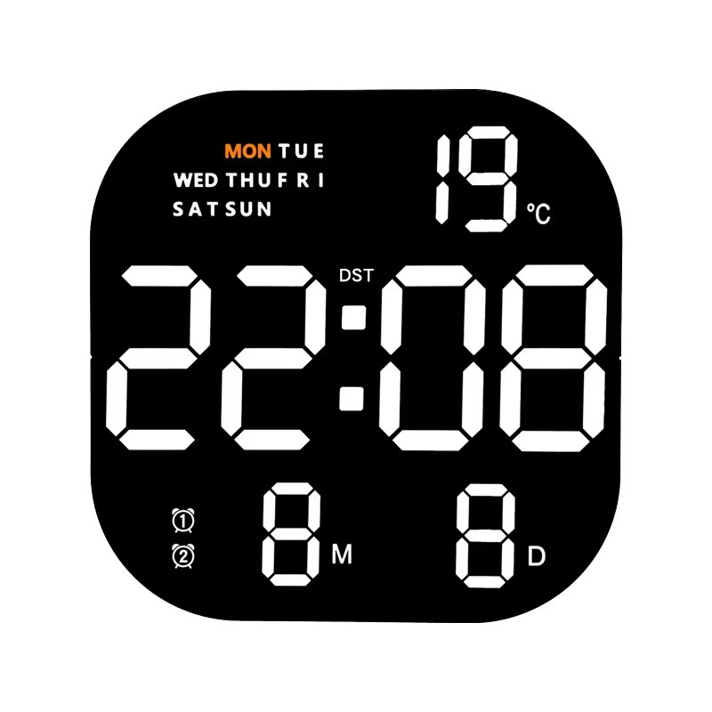Digital Face Minimalist LED Wall Clock for Modern Room Decoration