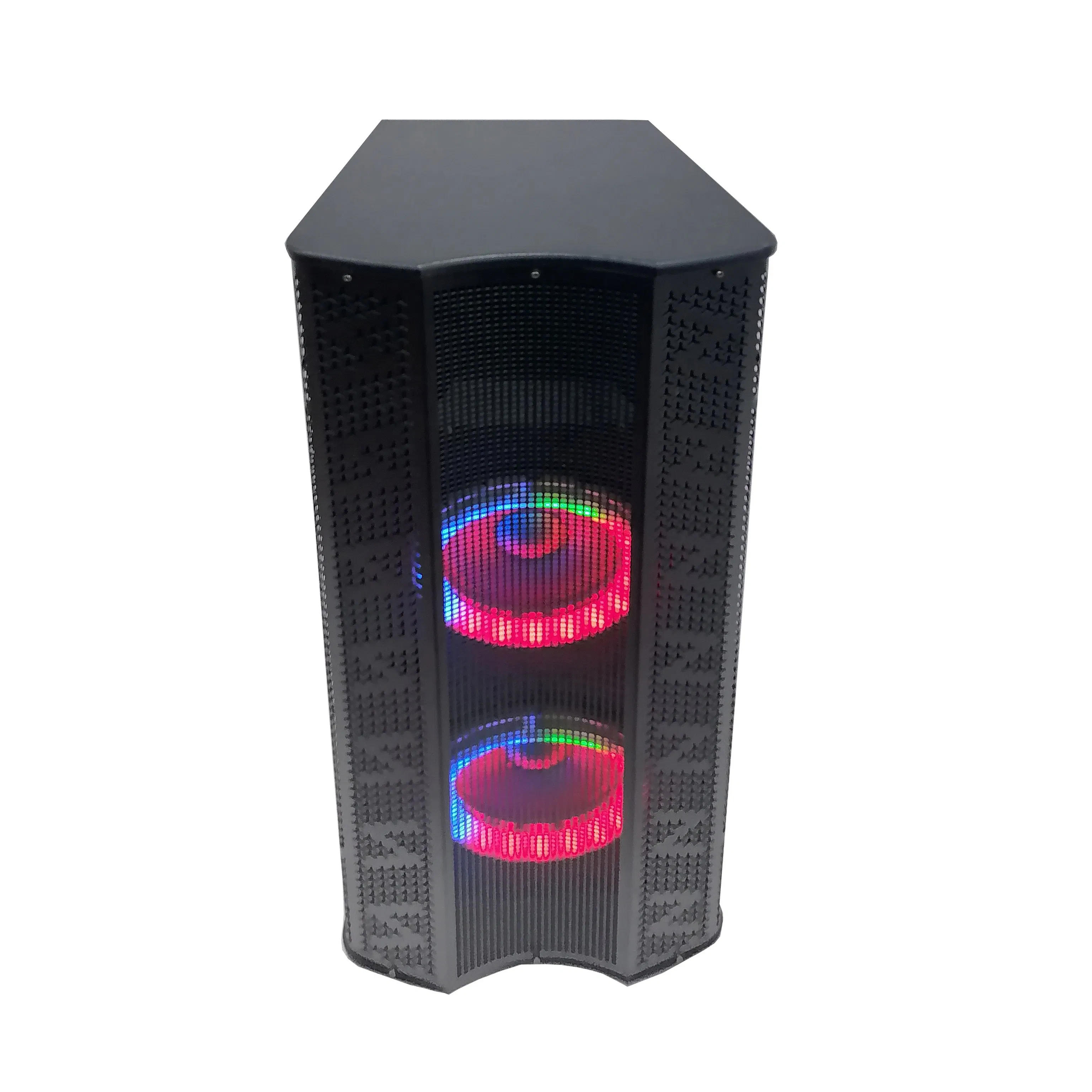 Черная вечеринка-колонка с деревянным корпусом и двумя 8-дюймовыми вуферами