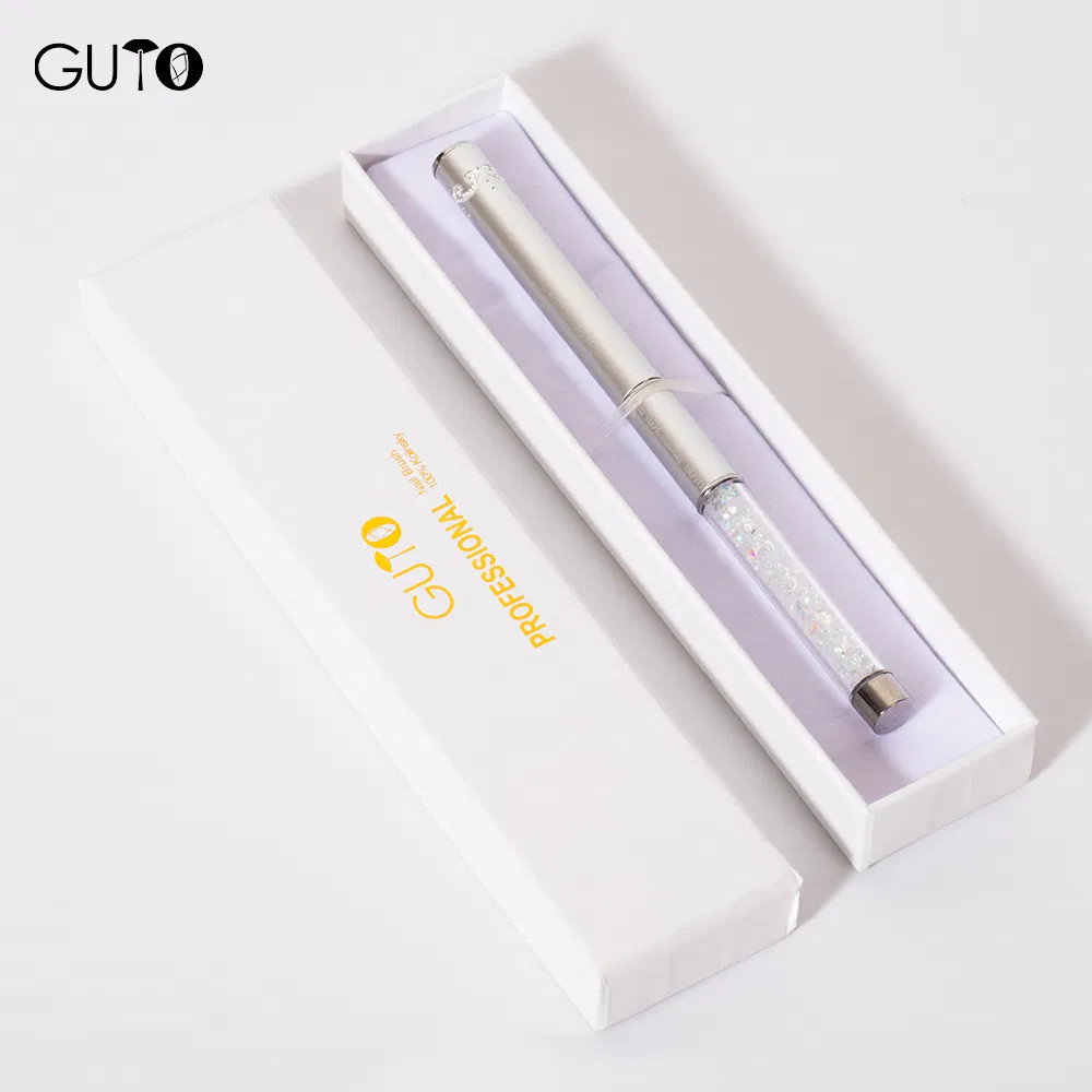Guyo #6 Rhinestone Inside Handle 100% Kolinsky Nail Art Brush