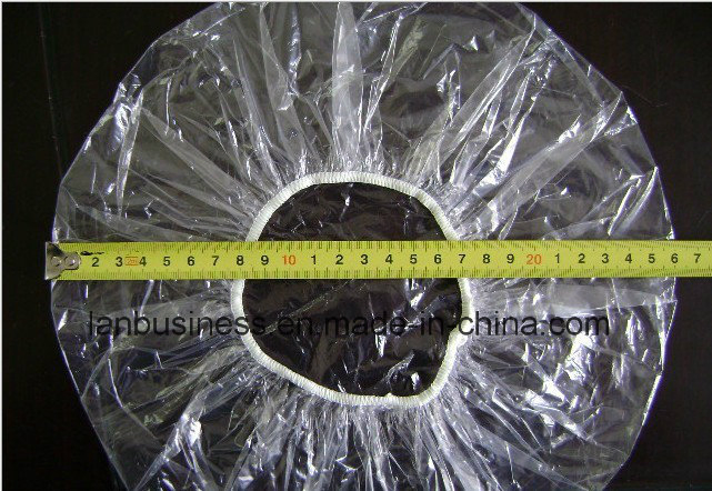 Disposable Transparent PE Shower Cap Waterproof Head Cover
