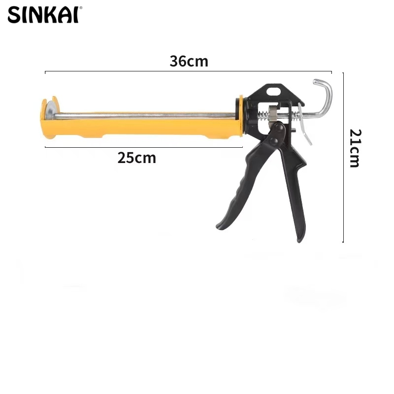 OEM Labor-Saving Manual Smooth Rod Plunger Hand Sealant Gun for Glass Glue and Silicone Caulking