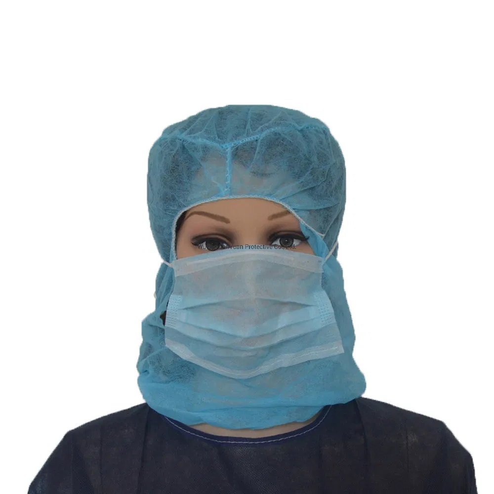 Disposable Cap Astronaut Hood Cover with Face Mask