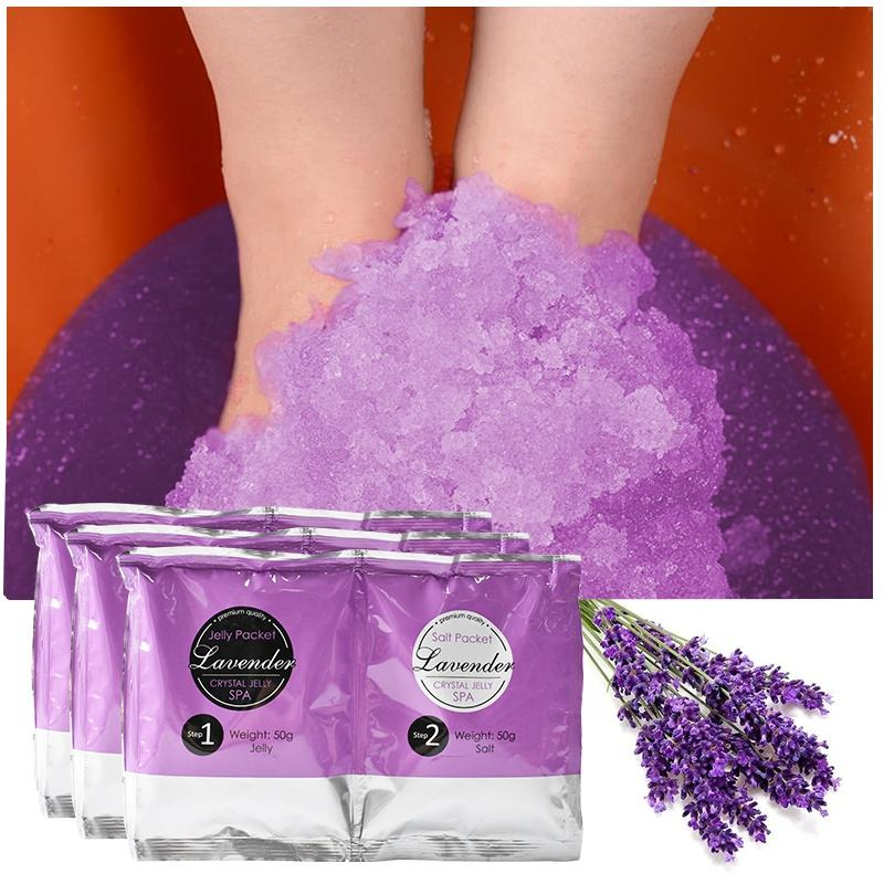 Aixin Cosmetics Foot Care Crystal Jelly Foot SPA Exfoliating Moisturizing Foot Bath Salt Lavender Foot Mask