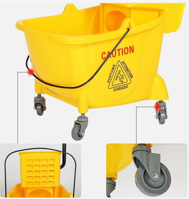 Housekeeping Plastic 32L Wringer Single Bucket Mop Cleaning Trolley