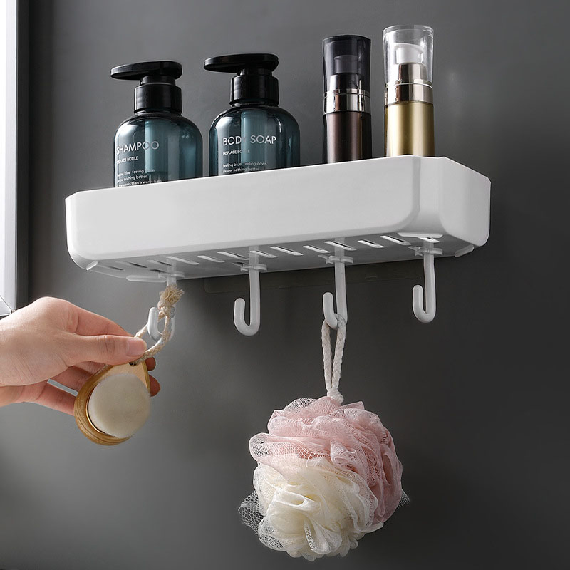 Space-Saving Bathroom Wall Storage Rack for Soap and Accessories